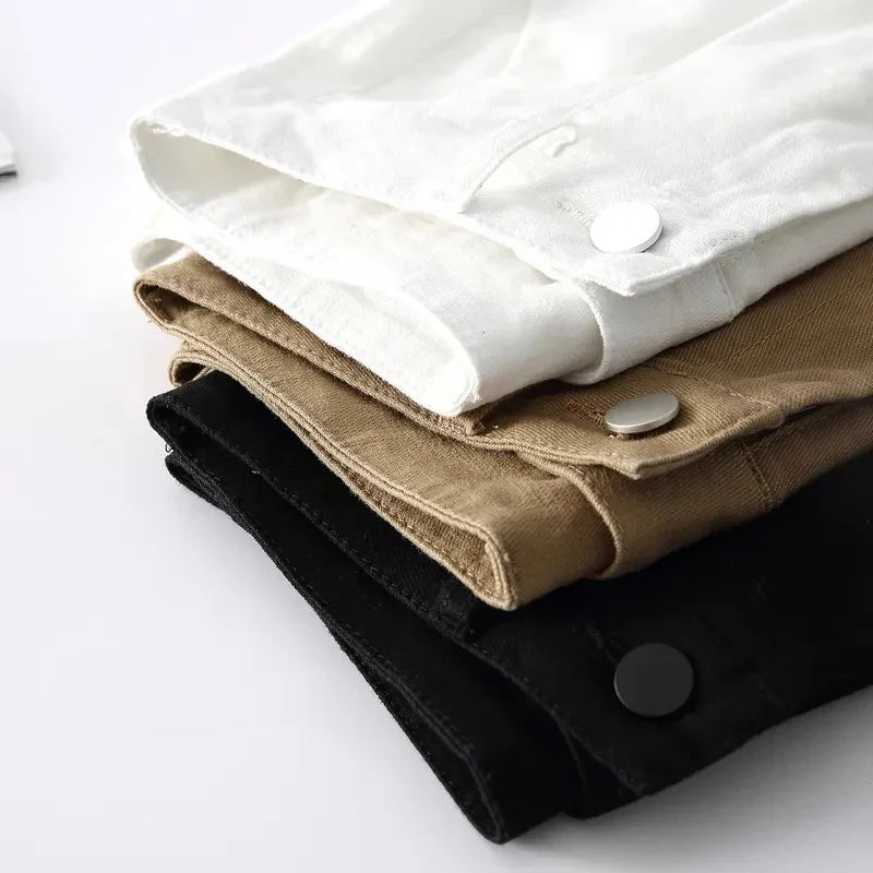 Women's Linen High Waisted Pleated Shorts