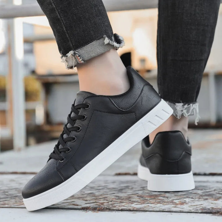 Leather Men's Sneakers Summer Lightweight Casual Walking Shoes