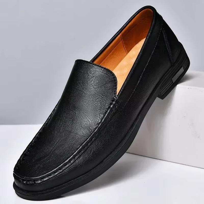 Men's Leather Loafers Slip-On Shoes