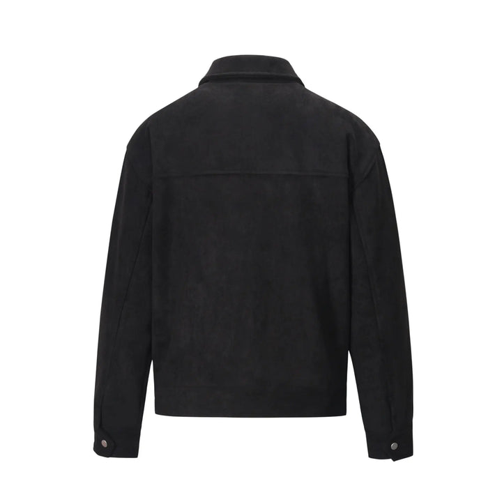 Men's Faux Suede Bomber Jacket Harrington Coat Outwear