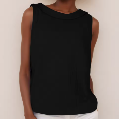 Women's Sleeveless Linen Shell Top Blouse