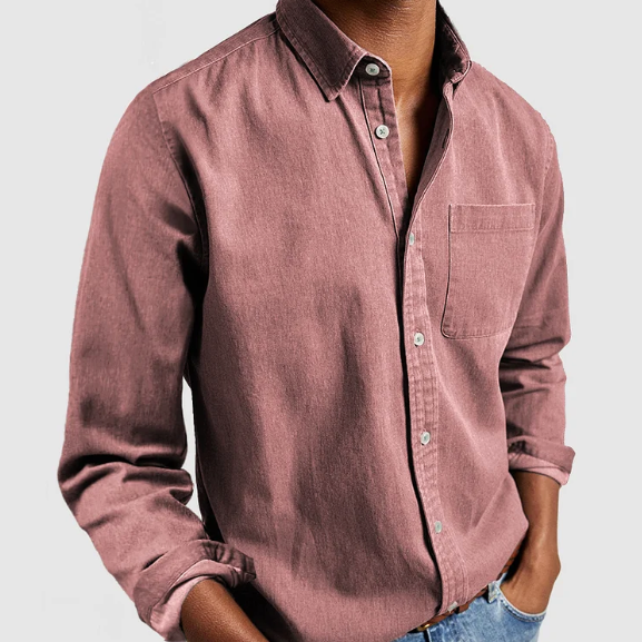 Men's Lightweight Long Sleeve Button Down Summer Shirt
