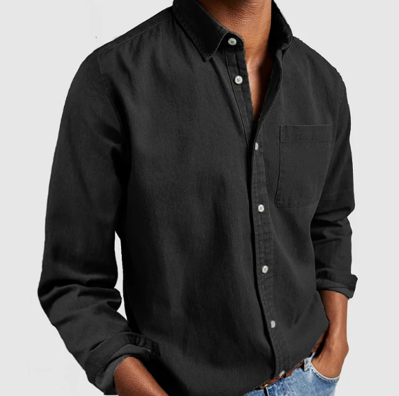 Men's Lightweight Long Sleeve Button Down Summer Shirt