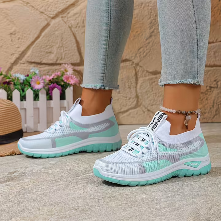Women’s Knit Cushioned Slip-On Walking Sneakers