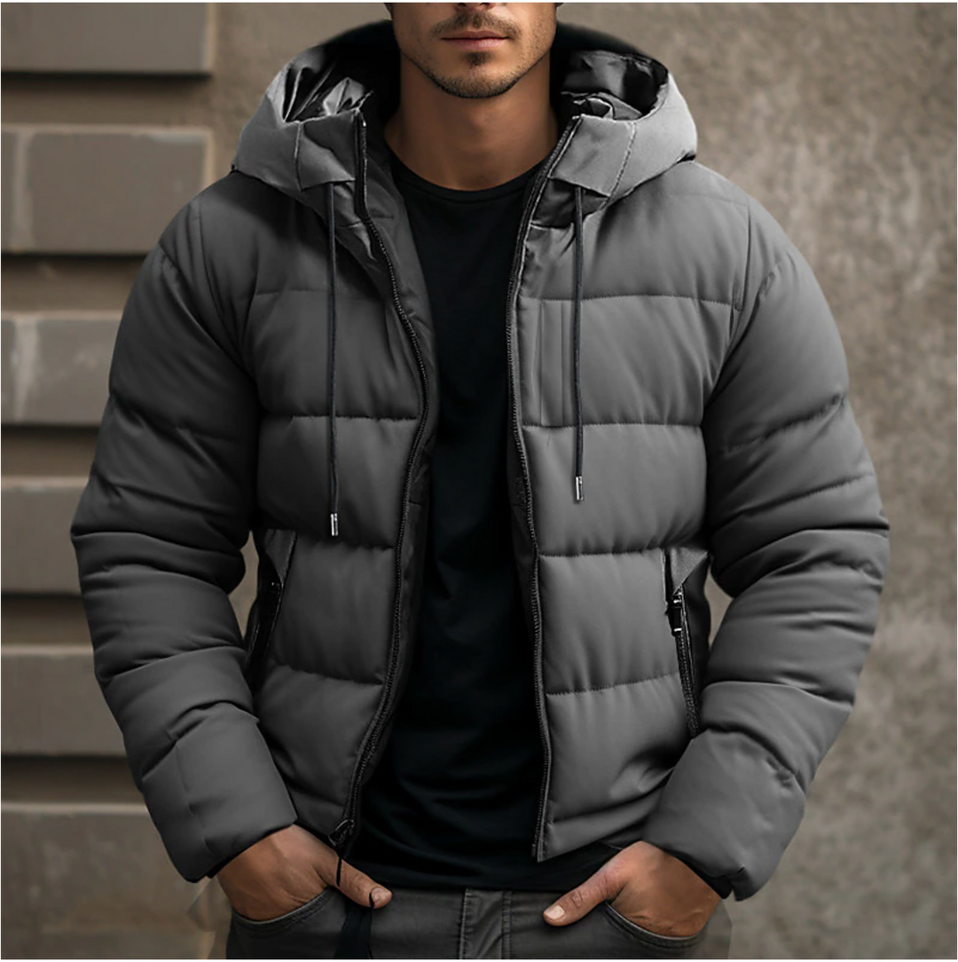Men's Hooded Fleece Puffer Jacket