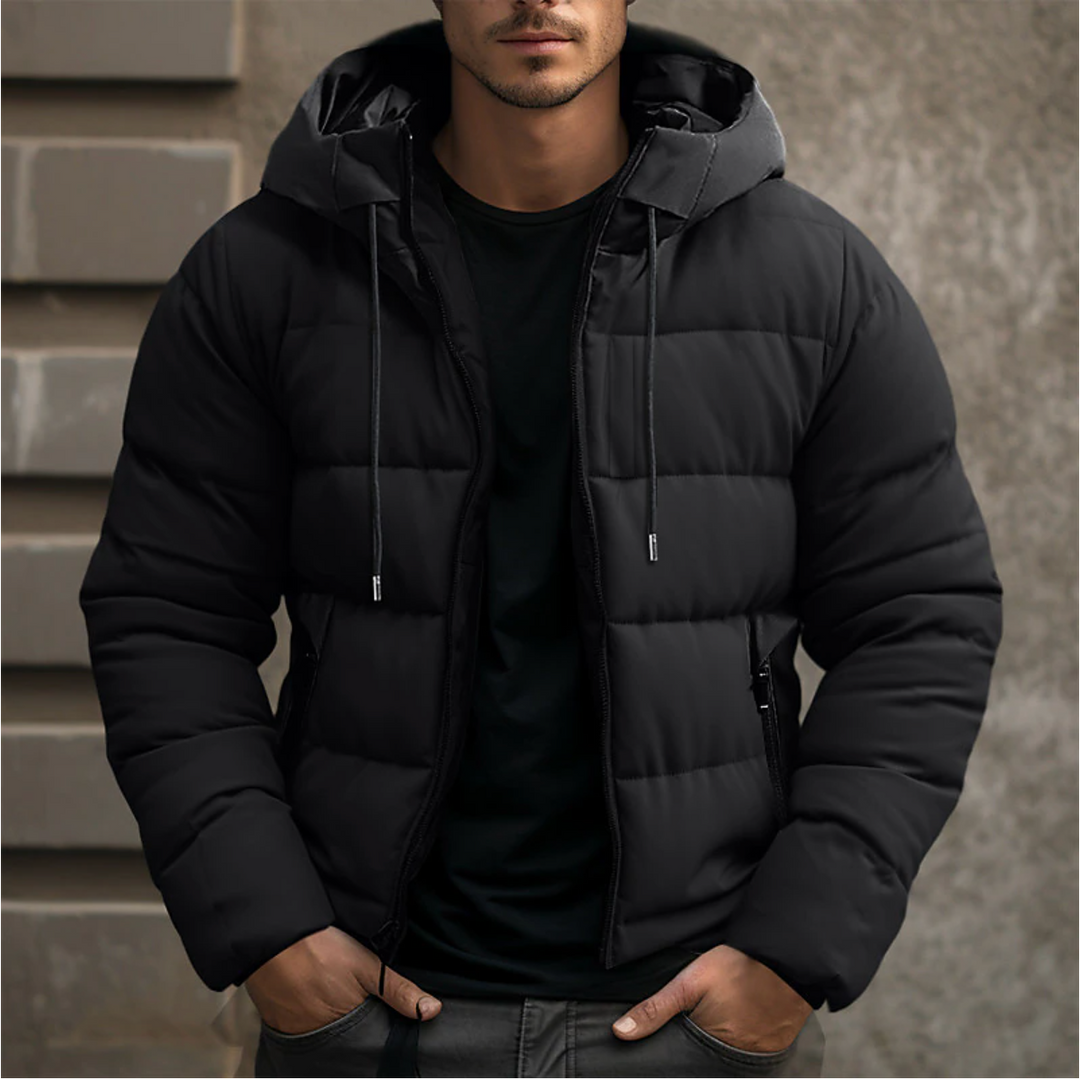 Men's Hooded Fleece Puffer Jacket