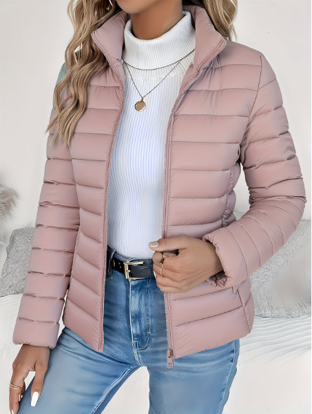 Women's Puffer Jacket Fleece Lined Packable Padded Coat