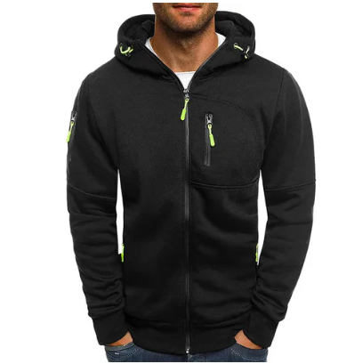 Men's Zip Up Fleece Hoodie Athletic Casual Sweatshirt Jacket