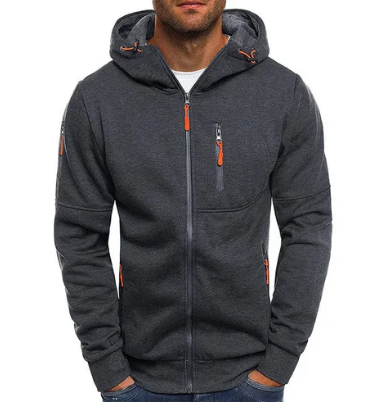 Men's Zip Up Fleece Hoodie Athletic Casual Sweatshirt Jacket