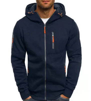 Men's Zip Up Fleece Hoodie Athletic Casual Sweatshirt Jacket