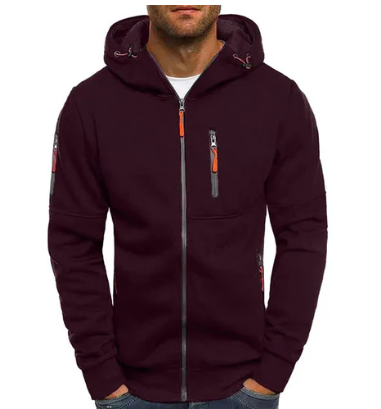 Men's Zip Up Fleece Hoodie Athletic Casual Sweatshirt Jacket