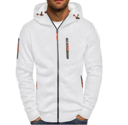 Men's Zip Up Fleece Hoodie Athletic Casual Sweatshirt Jacket
