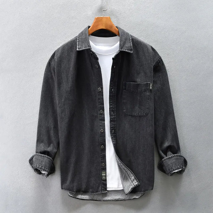 Men's Fleece Lined Denim Shirt Jacket
