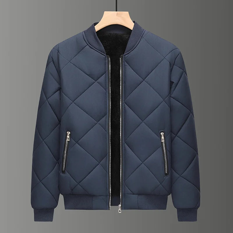 Men's Full-Zip Quilted Bomber Jacket