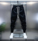 Men's Slim Fit Ribbed Knit Drawstring Jogger Pants