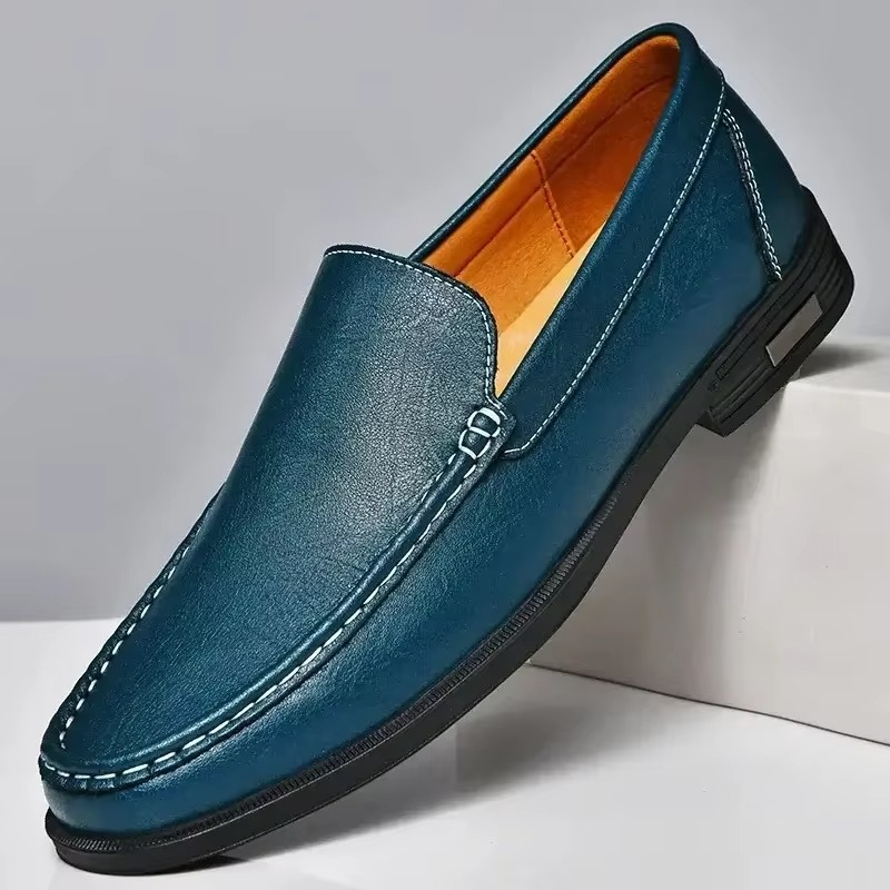Men's Leather Loafers Slip-On Shoes