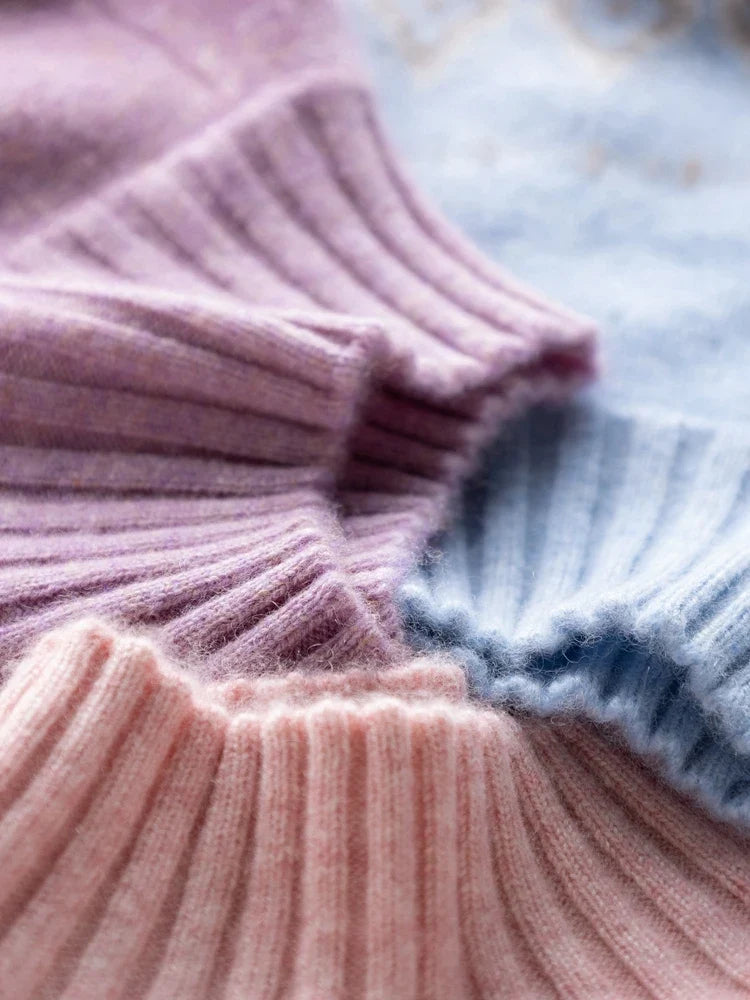 Women's Wool Knit Mock Neck Fair Isle Sweater