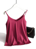 Women's Silk Camisole Sleeveless V-Neck Tank Top