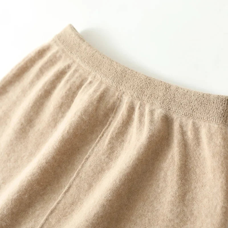 Women's Wool Knit Midi Skirt