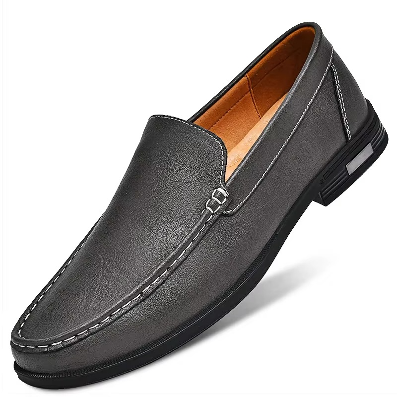 Men's Leather Loafers Slip-On Shoes