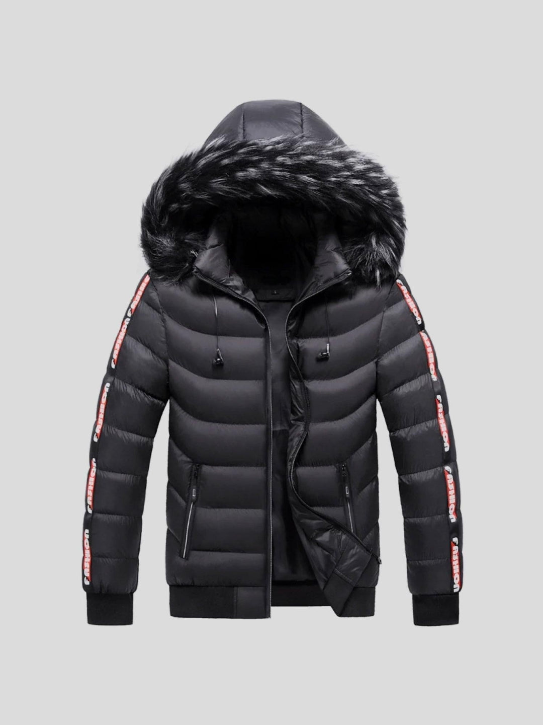 Men’s Fleece-Lined Hooded Puffer Jacket