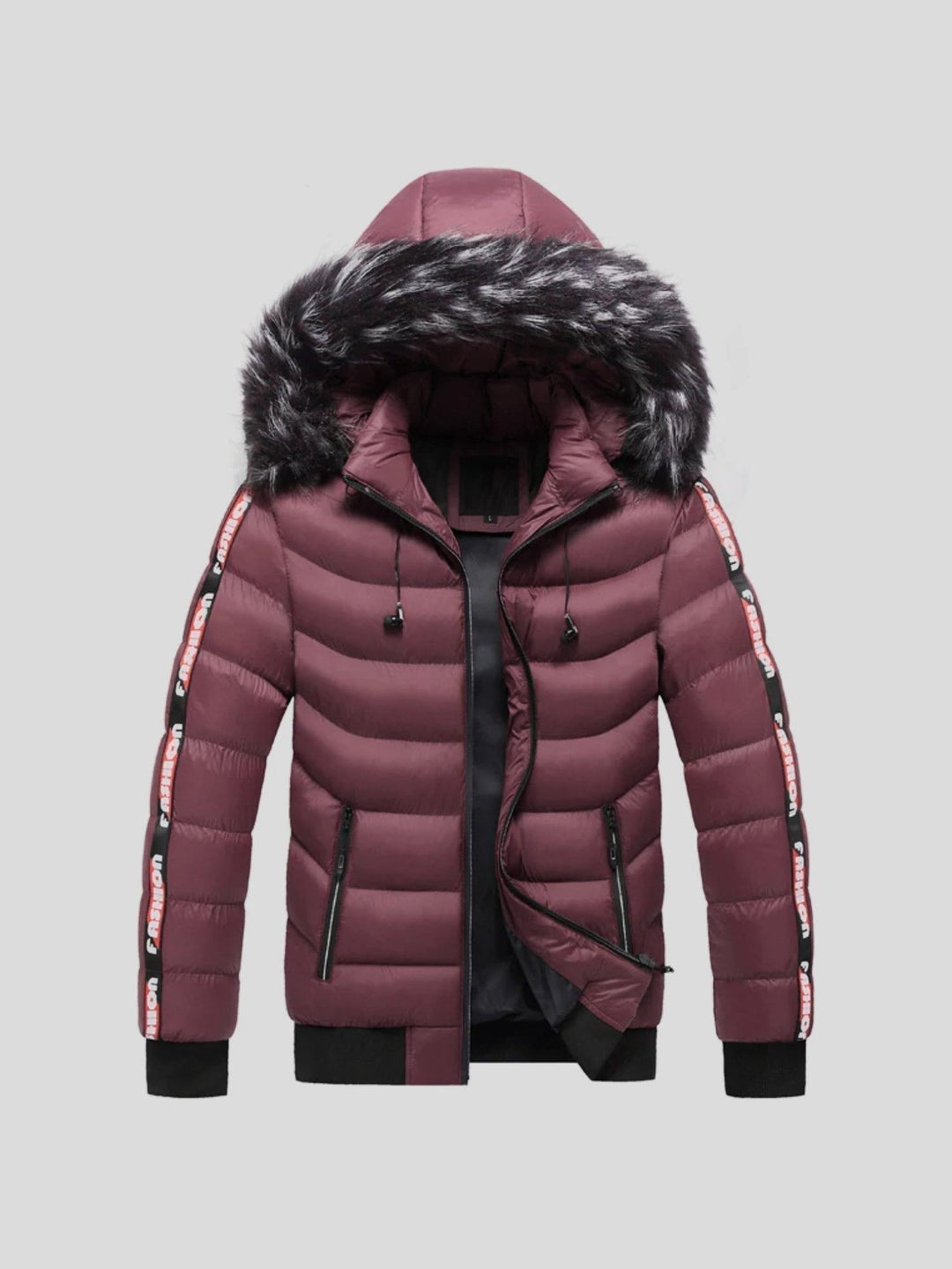 Men’s Fleece-Lined Hooded Puffer Jacket