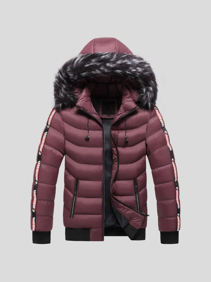 Men’s Fleece-Lined Hooded Puffer Jacket