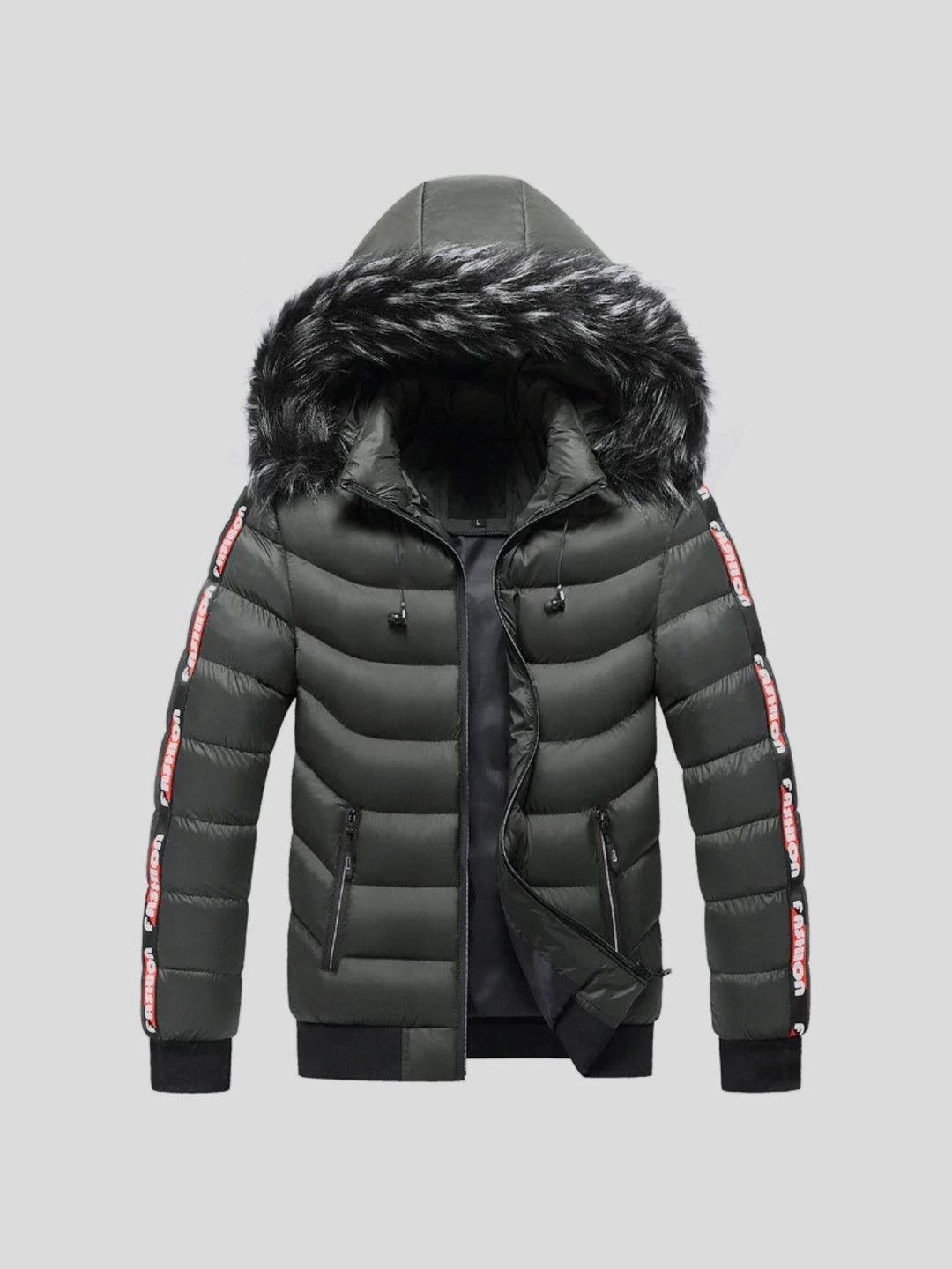 Men’s Fleece-Lined Hooded Puffer Jacket