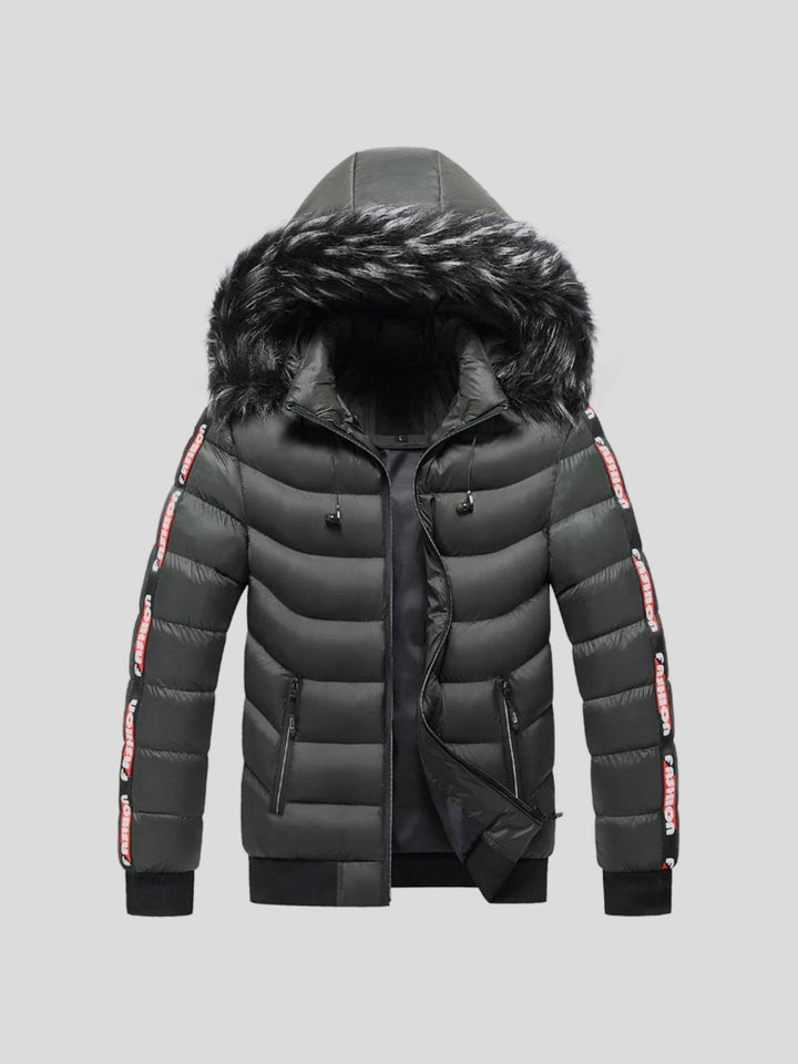 Men’s Fleece-Lined Hooded Puffer Jacket