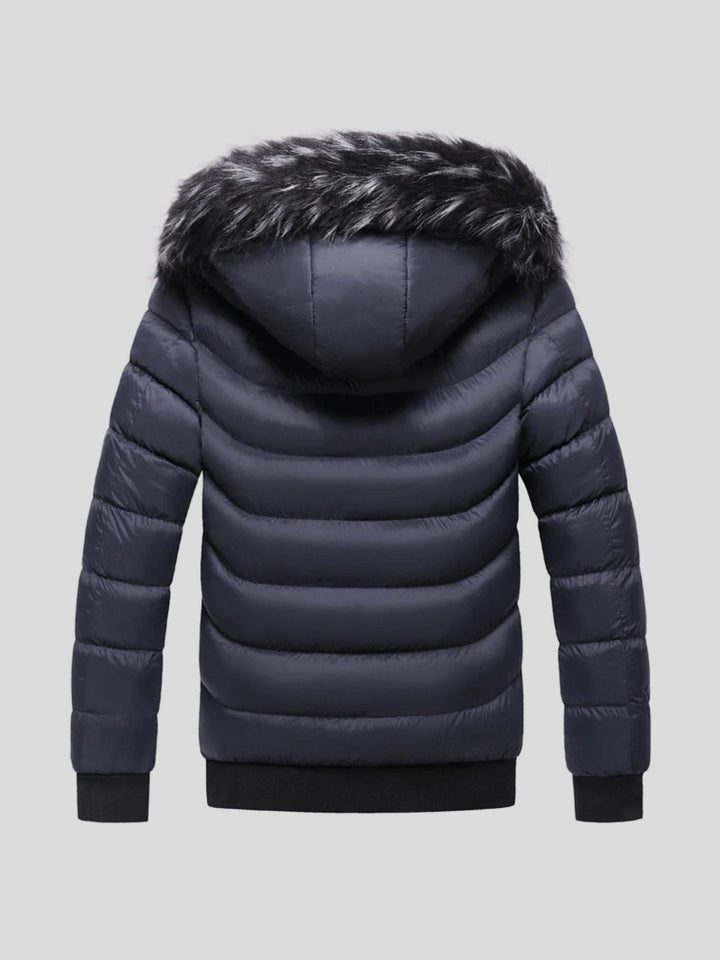 Men’s Fleece-Lined Hooded Puffer Jacket