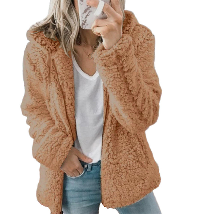 Women's Fleece Hooded Jacket Teddy Coat