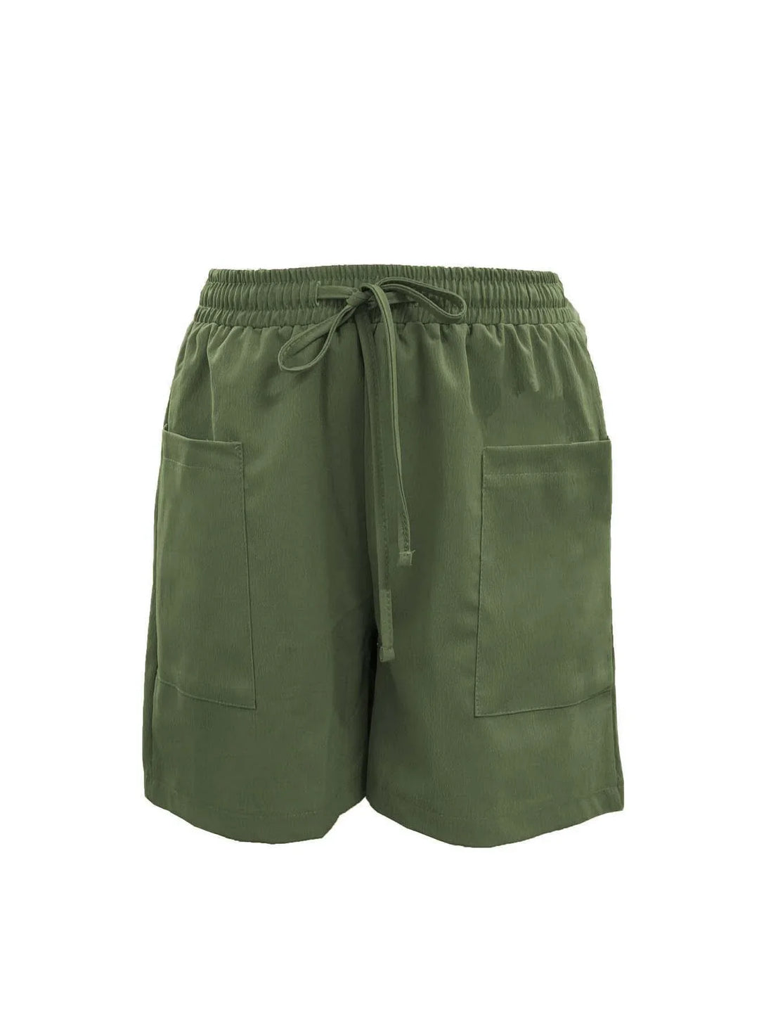 Women's Linen Blend Elastic Waist Casual Bermuda Shorts