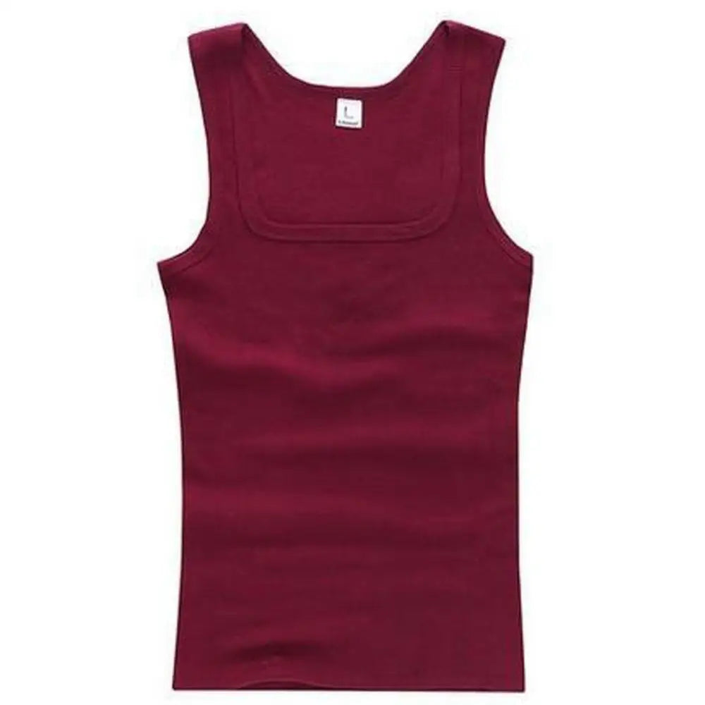 Men's Ribbed Knit Athletic Vest Undershirt Gym Tank Top