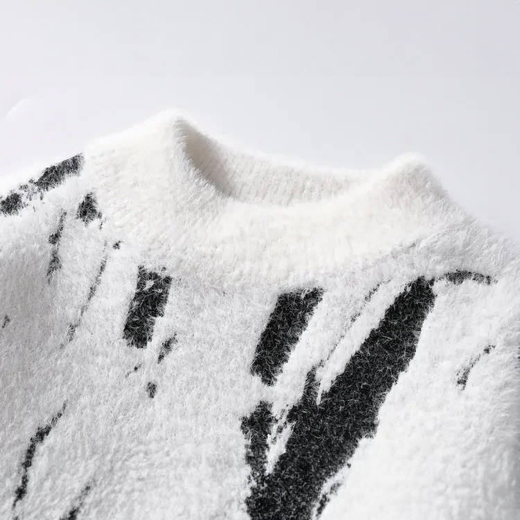 Men Knit Sweater Woolmix Pullover Top