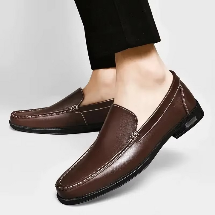 Men's Leather Loafers Slip-On Shoes