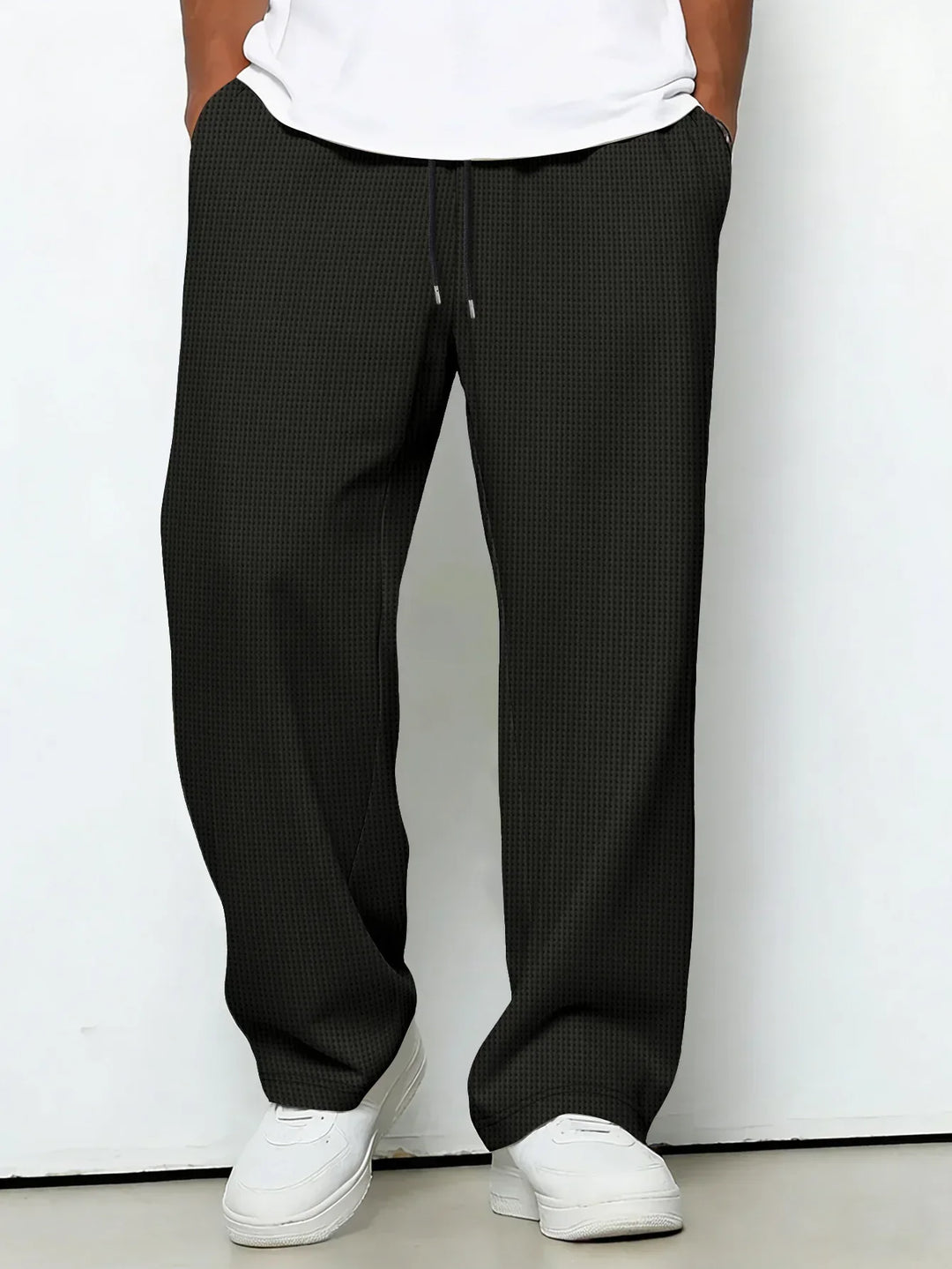 Men's Fleece Sweatpants Wide Leg Lounge Pants