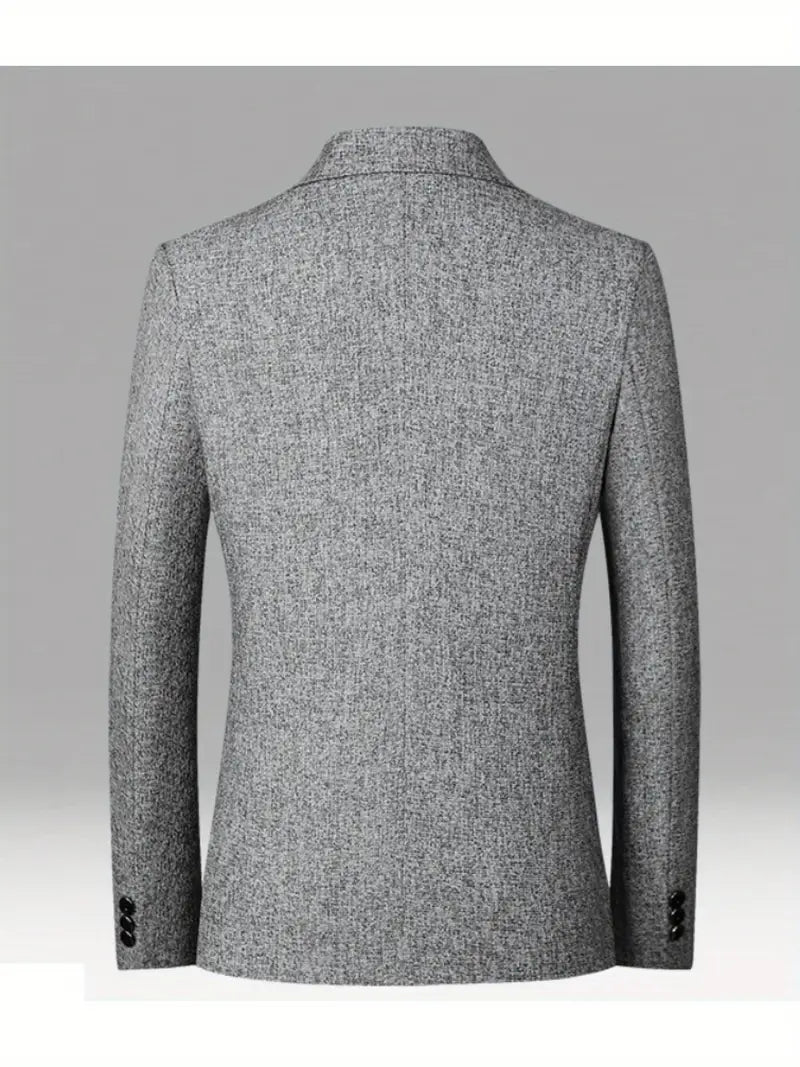 Men's Wool Blend Slim Fit Knit Blazer Suit Jacket