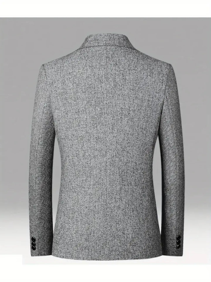 Men's Wool Blend Slim Fit Knit Blazer Suit Jacket
