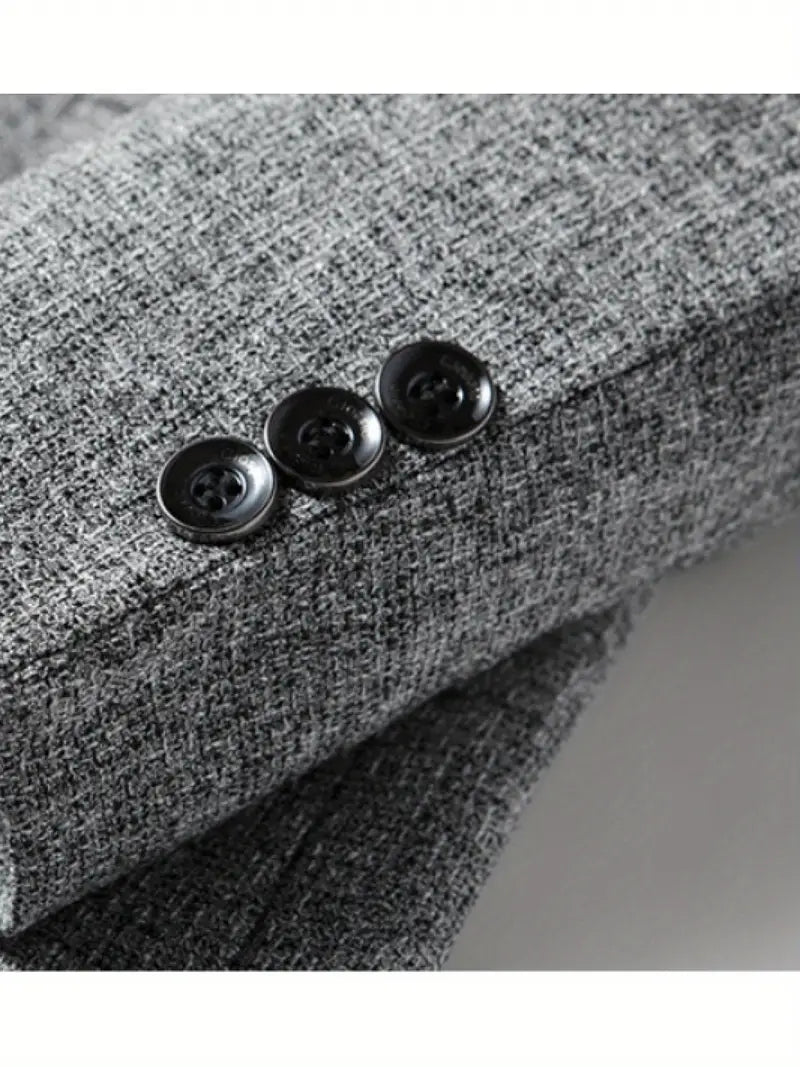 Men's Wool Blend Slim Fit Knit Blazer Suit Jacket