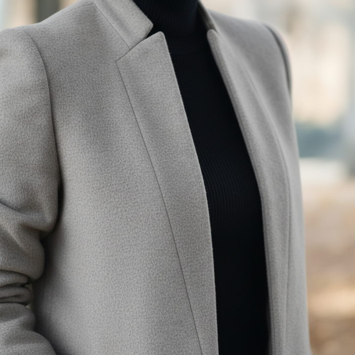Women’s Wool-Blend Stand-Collar Overcoat