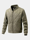 Men’s Fleece-Lined Quilted Flight Bomber Jacket