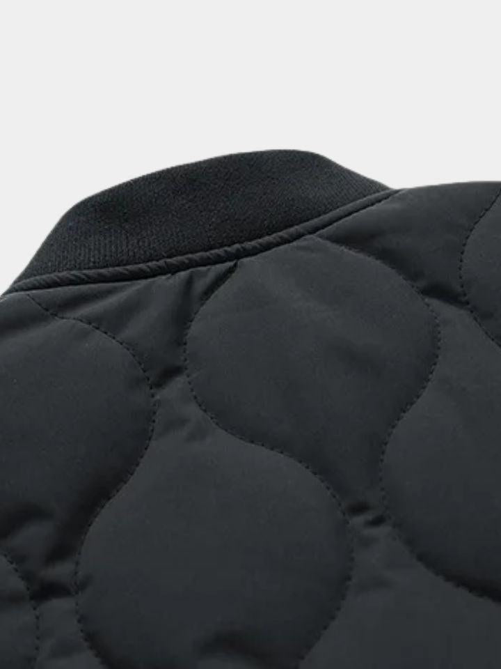 Men’s Fleece-Lined Quilted Flight Bomber Jacket