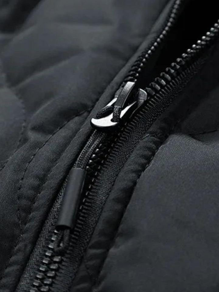 Men’s Fleece-Lined Quilted Flight Bomber Jacket