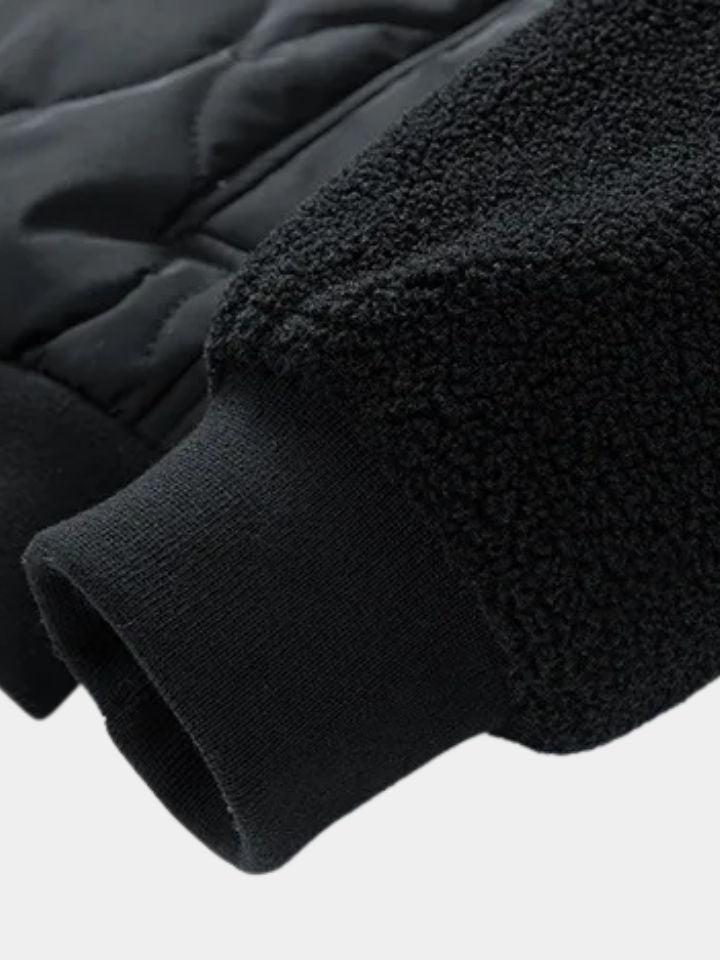 Men’s Fleece-Lined Quilted Flight Bomber Jacket