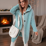 Women’s Long Hooded Merino Wool Cardigan