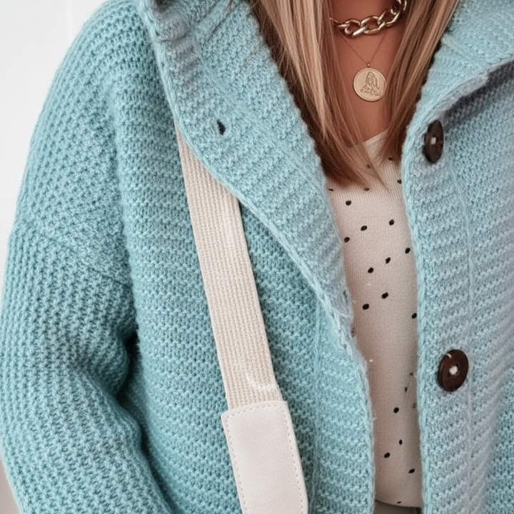 Women’s Long Hooded Merino Wool Cardigan