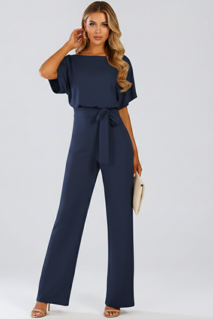 Women's Linen Wide-Leg Jumpsuit