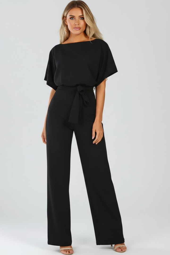 Women's Linen Wide-Leg Jumpsuit