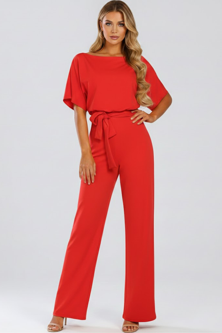 Women's Linen Wide-Leg Jumpsuit