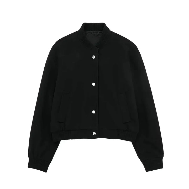 Women’s Fleece Cropped Bomber Jacket